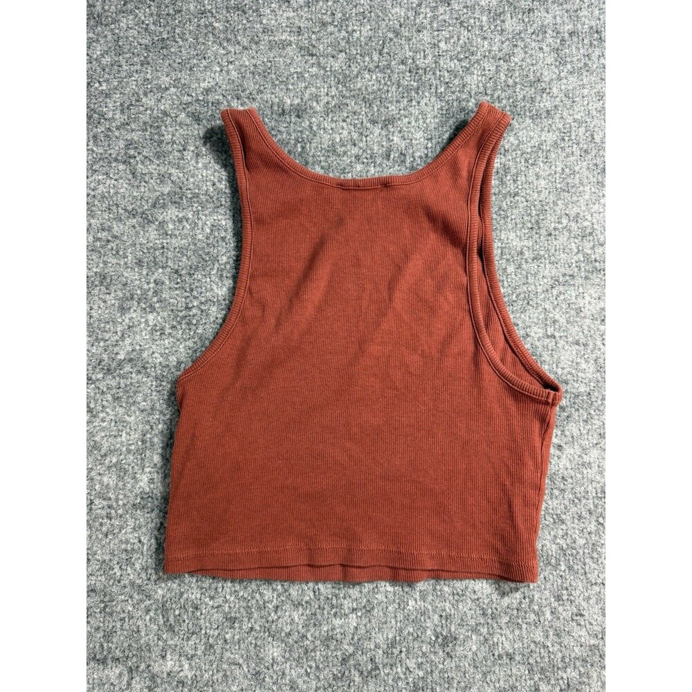 Zara Rust Ribbed Tank Crop Top - Picture 5 of 5